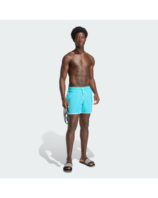 Adidas Blue Water Reactive Graphic Swim Shorts 5 Inch for men