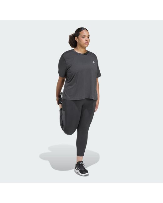 Adidas Originals Gray Workout Essentials Minimal Crew Neck T-Shirt