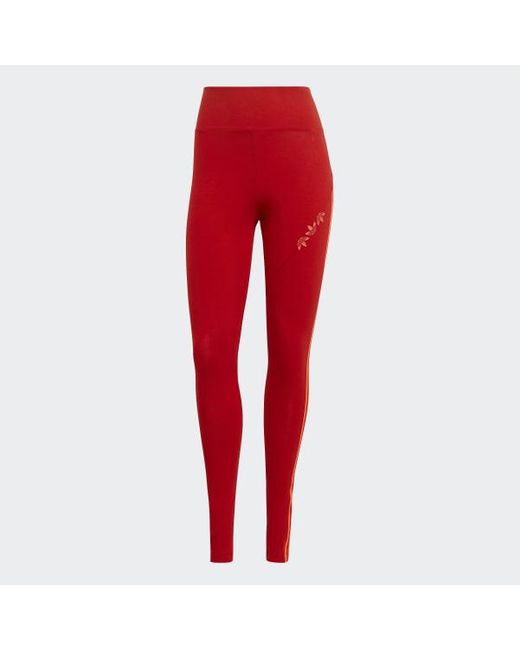 red adidas tights