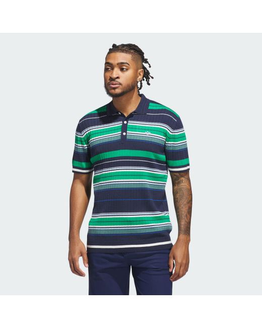Adidas Green Originals Knit Polo for men