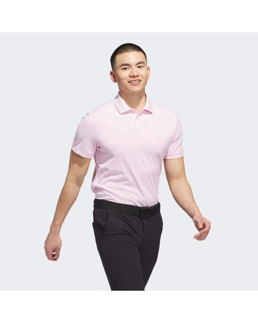 Adidas Pink Ultimate365 Tour Nylon Polo Shirt for men