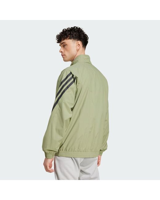 Adidas Green Future Icons 3-Stripes Woven Track Jacket for men