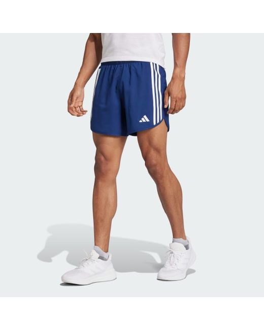 Adidas Own The Run 3-Stripes Shorts in Blue für Herren