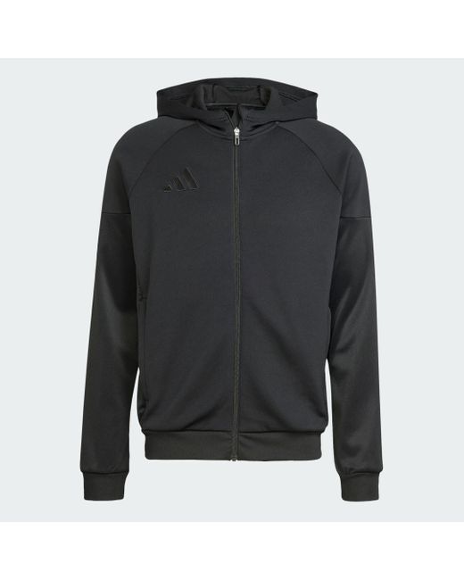 Felpa Con Cappuccio Tiro 25 Full-Zip di Adidas in Black da Uomo