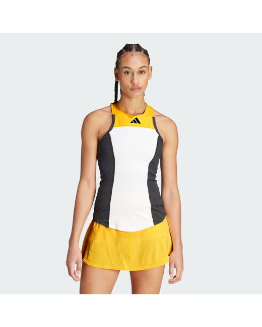 Adidas Yellow Tennis Heat.Rdy Pro Y-Tank Top