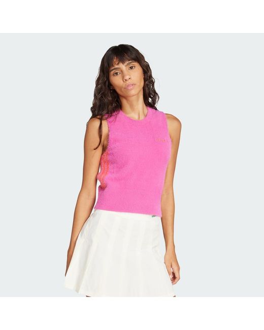 Adidas Pink Fluffy Knitted Vest