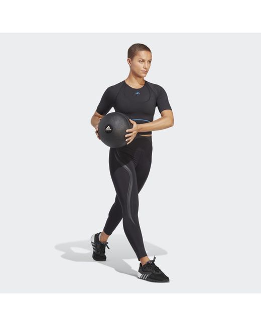 Adidas Black Tailored Hiit Heat.Rdy Training Crop T-Shirt