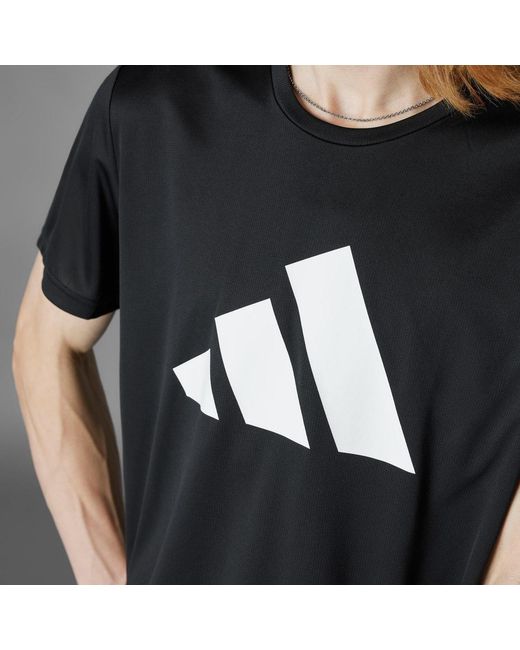 Adidas Black Run It T-Shirt for men