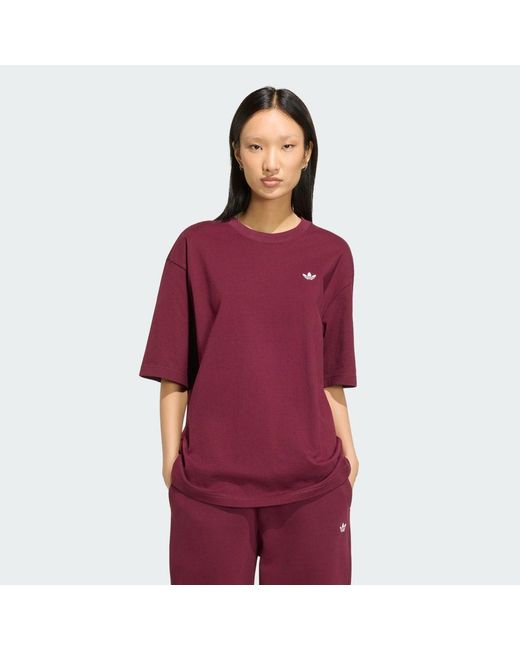 Adidas Red Essentials Boyfriend T-Shirt