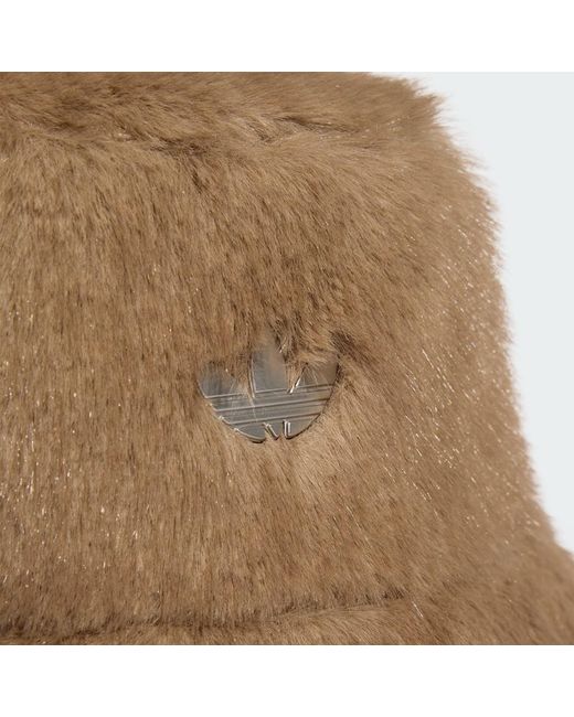 Adidas Brown Fur Bucket Hat