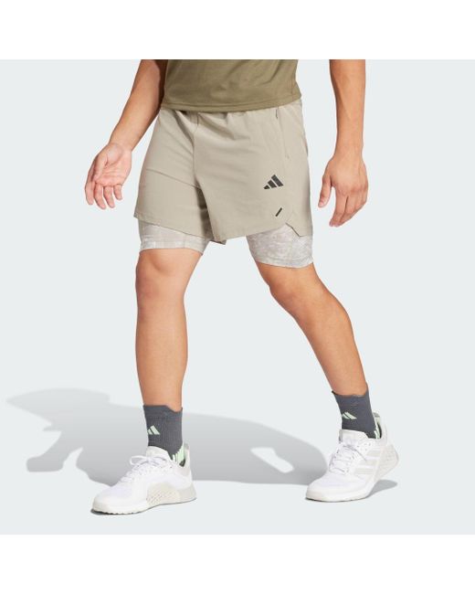 Adidas Green Power Workout 2-In-1 Shorts for men