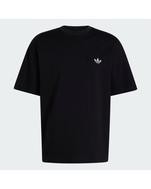 Adidas Black Trefoil Essentials Spacer Loose T-Shirt for men
