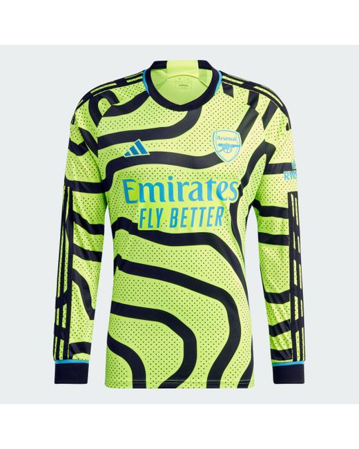 Adidas Green Arsenal 23/24 Long Sleeve Away Jersey for men