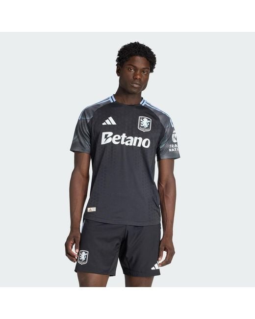 Adidas Black Aston Villa Fc 25/26 Away Authentic Jersey for men