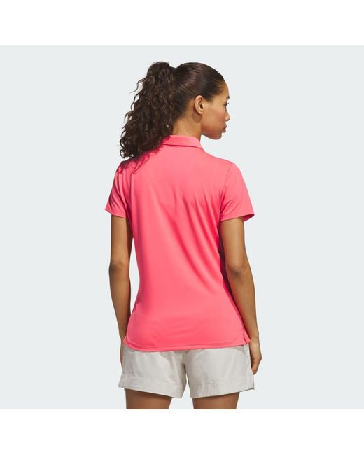 Adidas Pink Ultimate365 Solid Short Sleeve Polo Shirt