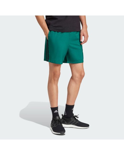 Adidas Green Essentials 3-Stripes Chelsea Shorts for men