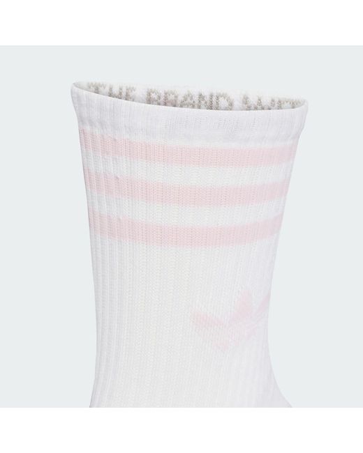 Adidas Black Mid Cut Crew 3 Pack Socks