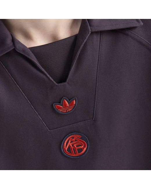 Adidas Purple Fc Bayern Terrace Icons Drill Sweatshirt for men