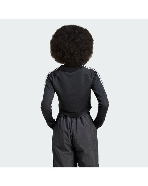 Maglia Long Sleeve Cropped di Adidas in Black