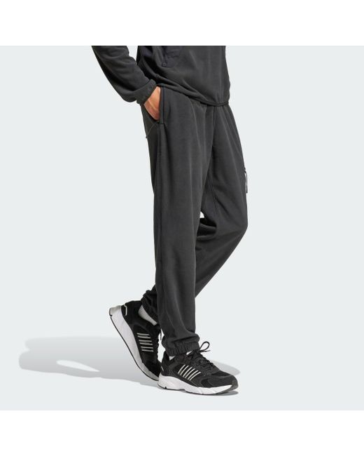 Adidas Black City Escape Polar Fleece Pant for men