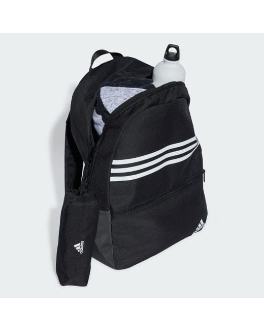 Zaino Classic Horizontal 3-Stripes di Adidas in Black
