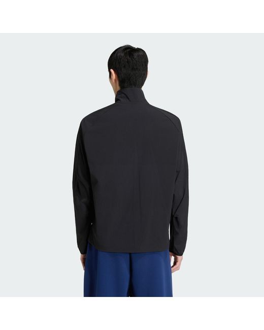 Adidas Black City Tech 3 Stripes Track Top for men