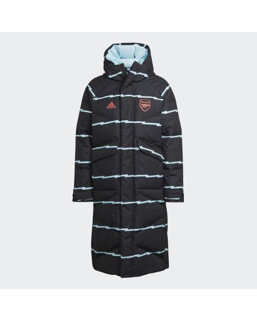 Adidas Black Arsenal Lifestyler Down Coat for men