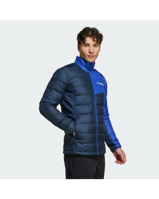 Adidas Blue Terrex Multi Light Down Jacket for men