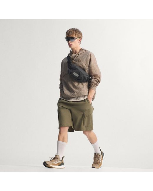 Adidas Brown Terrex Xploric Clima365 Printed Wind Anorak for men
