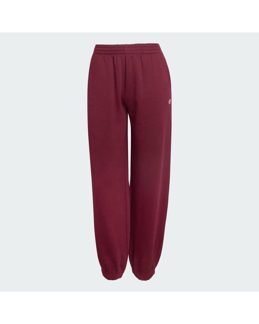 Adidas Red Essentials Loose Fleece Joggers