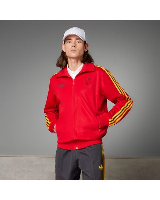 adidas Belgium Beckenbauer Track Top in Red Lyst UK
