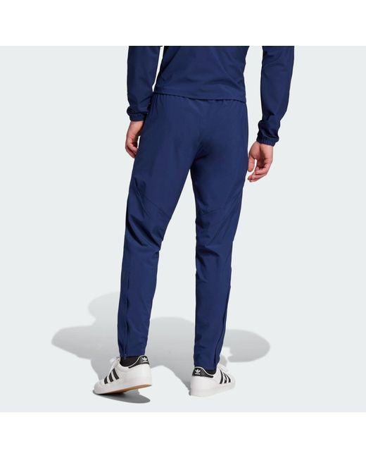Adidas Blue Tiro 25 Competition Vis Tech Travel Pants for men