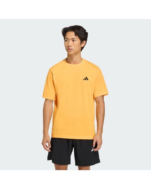Adidas Orange Workout Essentials Feelready T-Shirt for men
