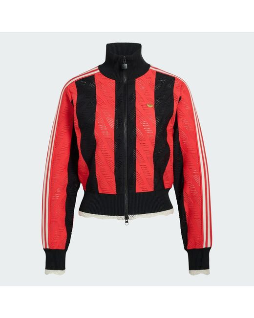 Adidas Originals Red Sweatshirt Adidas Firebird Tracktop/ Semi Lucid