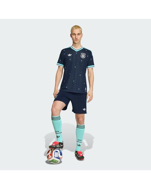 Adidas Blue Germany 26 Away Authentic Shorts for men