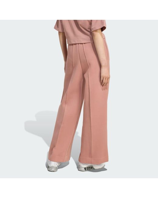 Adidas Pink Off Placed 3-Stripes Wide Pant