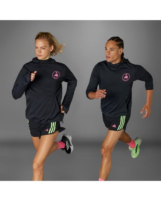 Adidas Gray Own The Run Runners Hoodie (gender Neutral)
