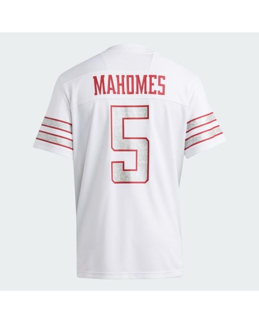 Adidas White Mahomes X Texas Tech Too Cold Jersey for men