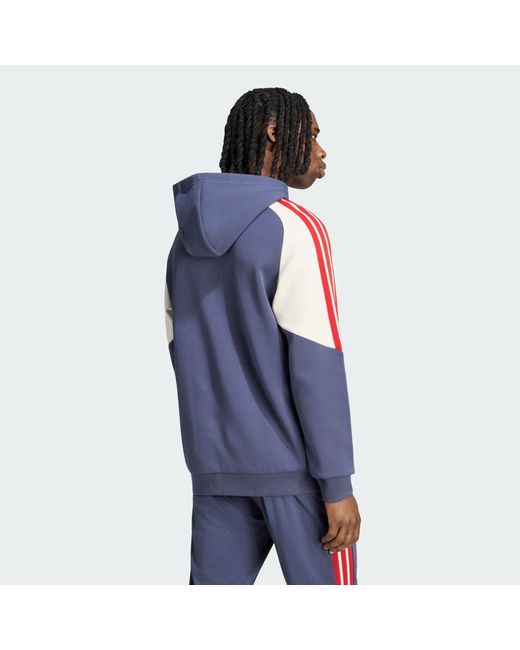 Adidas Blue France Rugby Hoodie for men