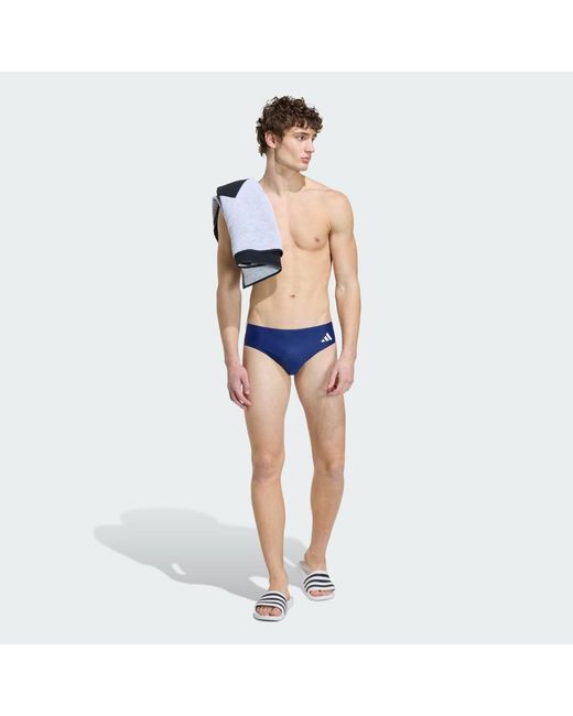 Adidas Blue 3S Swim Trunks for men