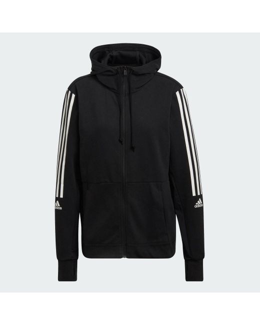 Chaqueta Con Capucha Aeroready Made For Training Adidas de color Black