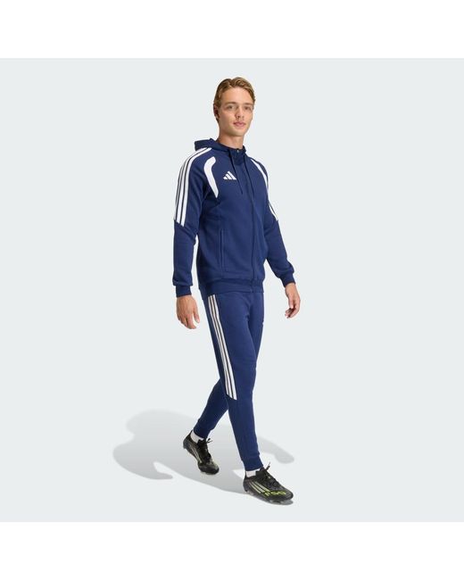Adidas Blue Tiro26 League Sweat Full Zip Hoodie for men