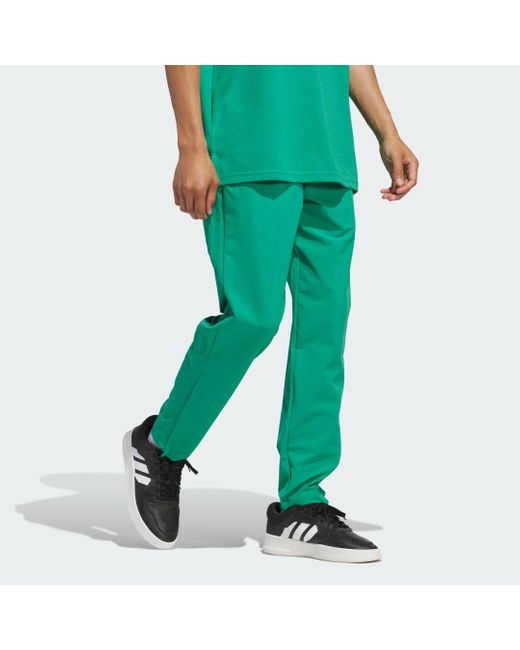 Adidas Green Woven Track Pants for men