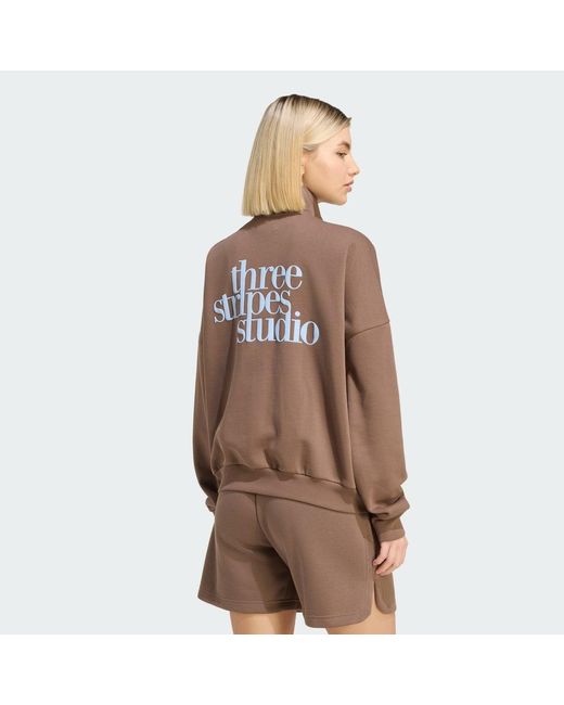 Adidas Brown 3 Stripes Track Tops