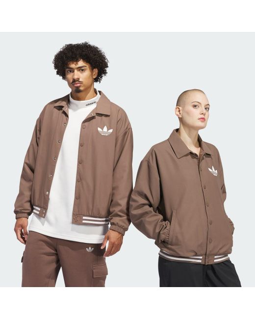 Coach Jacket (Neutral) di Adidas in Brown