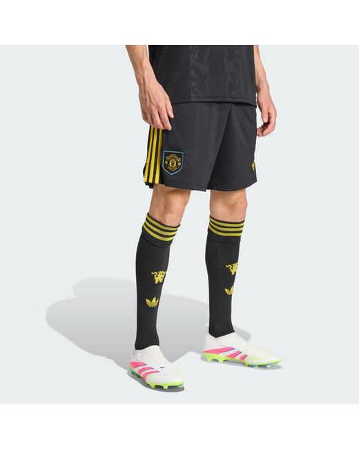Adidas Black Manchester United 25/26 Home Shorts for men