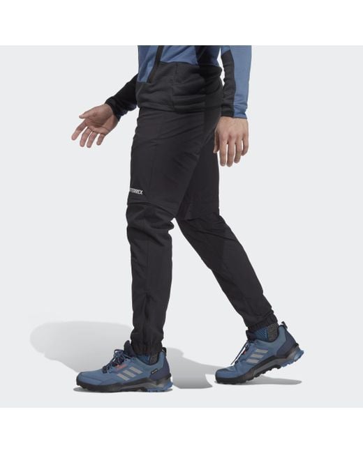 Adidas Blue Terrex Utilitas Hiking Zip-off Tracksuit Bottoms for men