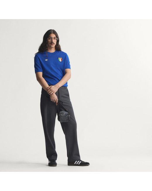 Adidas Blue Italy National Team 1970S Fashion Jersey for men