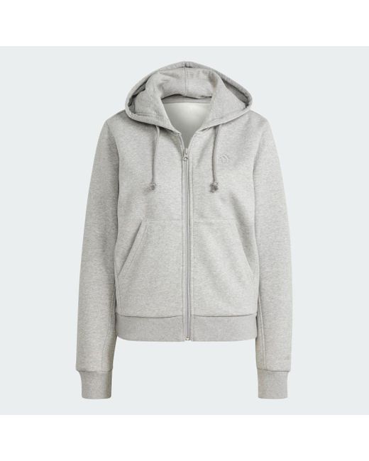 Adidas Gray All Szn Fleece Full-Zip Hoode