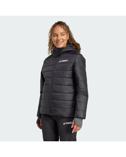 Adidas Black Terrex Multi Essentials Climawarm Insulated Hooded Jacket